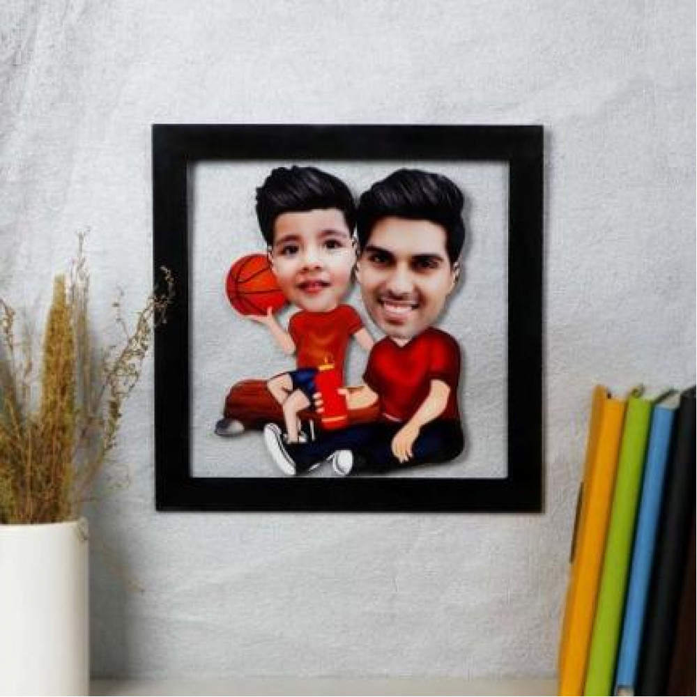 Father son photo store frame